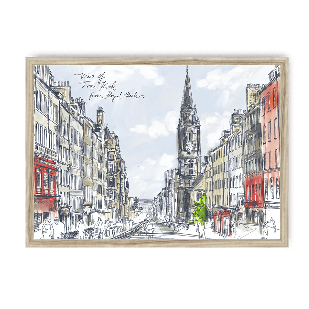 Tron Kirk Royal Mile Framed Print Essential Edinburgh A3 (297 X 420 mm) / Natural / No Mount (All Art) Framed Print