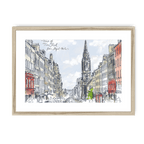 Tron Kirk Royal Mile Framed Print Essential Edinburgh A3 (297 X 420 mm) / Natural / White Mount Framed Print