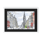 Tron Kirk Royal Mile Framed Print Essential Edinburgh A3 (297 X 420 mm) / White / Black Mount Framed Print