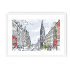Tron Kirk Royal Mile Framed Print Essential Edinburgh A3 (297 X 420 mm) / White / White Mount Framed Print
