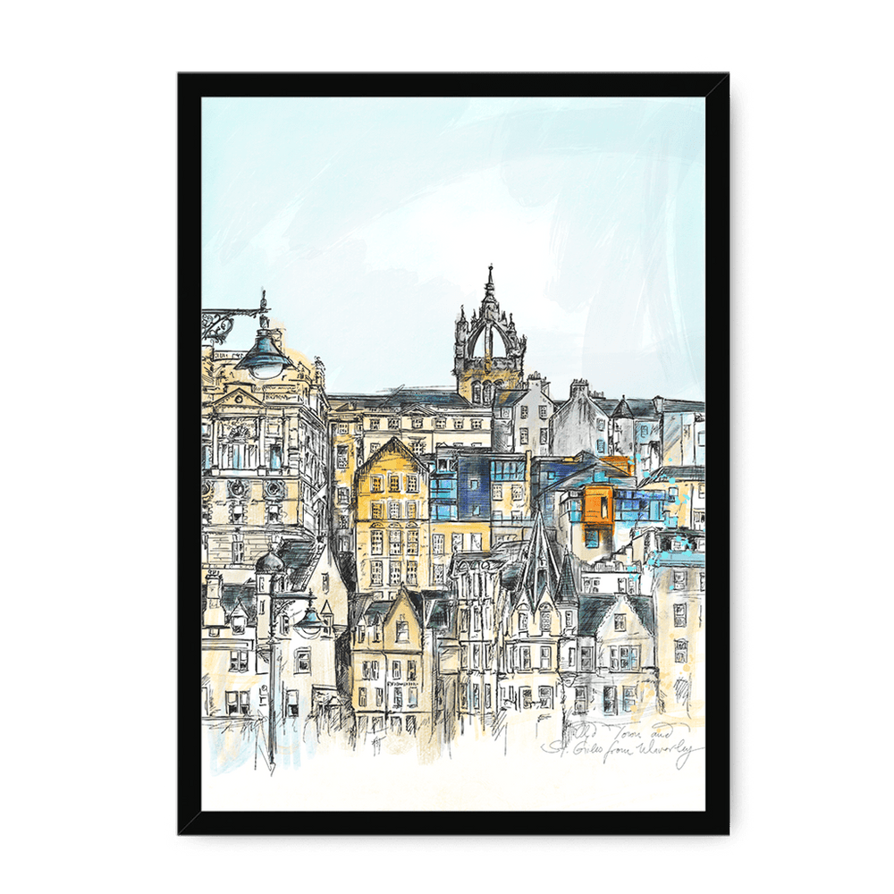 Old Town & St Giles Framed Print Essential Edinburgh A3 (297 X 420 mm) / Black / No Mount (All Art) Framed Print