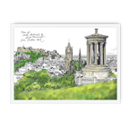 Calton Hill Edinburgh Framed Print Essential Edinburgh A3 (297 X 420 mm) / White / No Mount (All Art) Framed Print