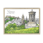 Calton Hill Edinburgh Framed Print Essential Edinburgh A3 (297 X 420 mm) / Natural / No Mount (All Art) Framed Print