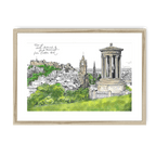 Calton Hill Edinburgh Framed Print Essential Edinburgh A3 (297 X 420 mm) / Natural / White Mount Framed Print