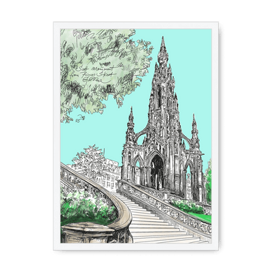 Scott Monument Edinburgh Framed Print Essential Edinburgh A3 (297 X 420 mm) / White / No Mount (All Art) Framed Print