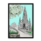 Scott Monument Edinburgh Framed Print Essential Edinburgh A3 (297 X 420 mm) / Black / No Mount (All Art) Framed Print