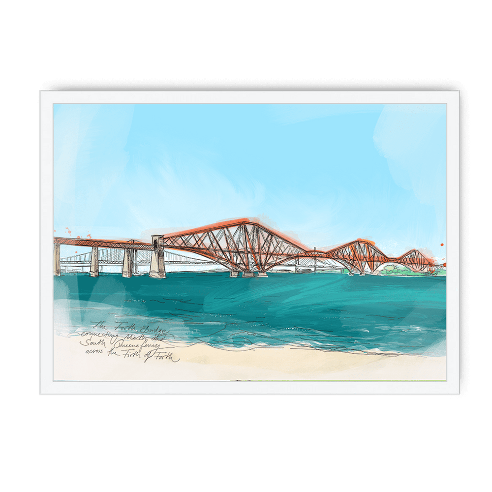 The Forth Bridge Framed Print Essential Edinburgh A3 (297 X 420 mm) / White / No Mount (All Art) Framed Print