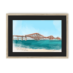 The Forth Bridge Framed Print Essential Edinburgh A3 (297 X 420 mm) / Natural / Black Mount Framed Print
