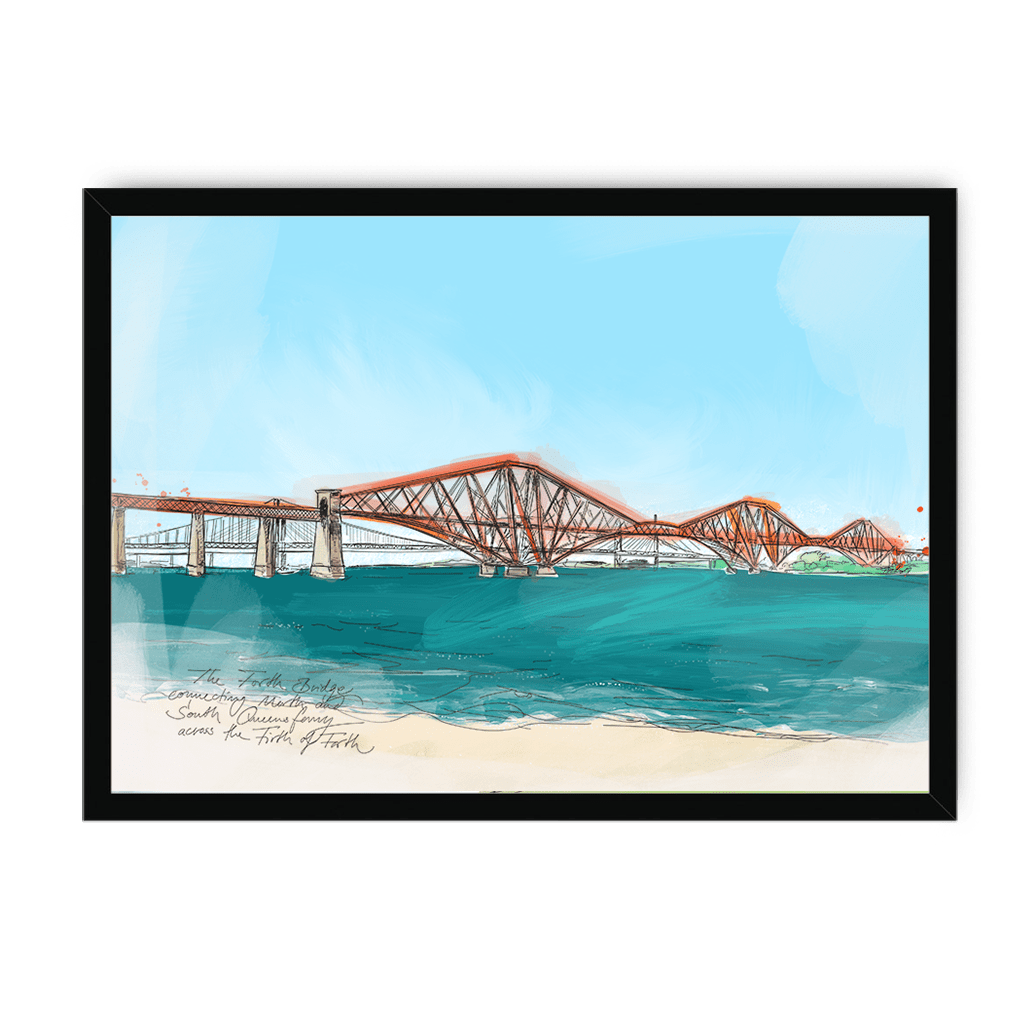 The Forth Bridge Framed Print Essential Edinburgh A3 (297 X 420 mm) / Black / No Mount (All Art) Framed Print