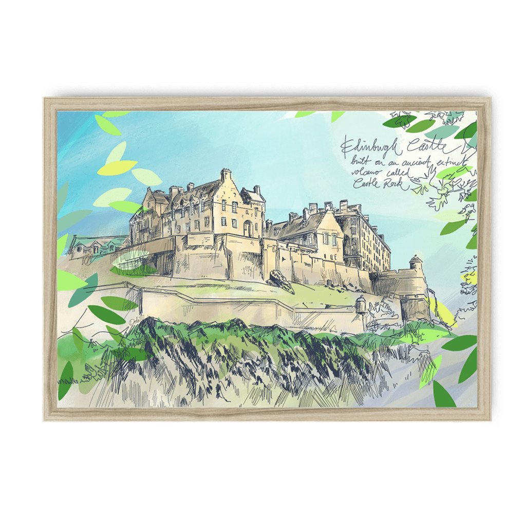 Edinburgh Castle Framed Print Essential Edinburgh A3 (297 X 420 mm) / Natural / No Mount (All Art) Framed Print