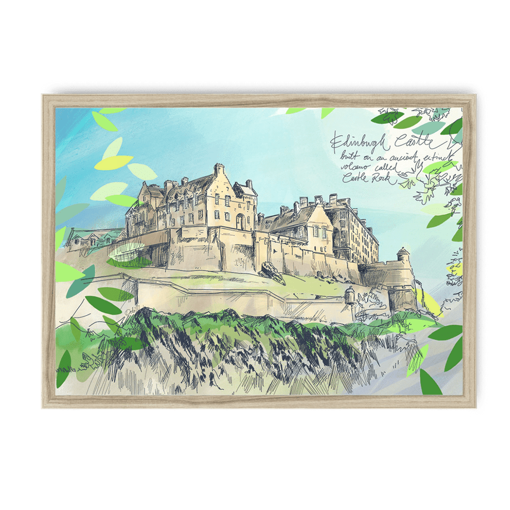 Edinburgh Castle Framed Print Essential Edinburgh A3 (297 X 420 mm) / Natural / No Mount (All Art) Framed Print