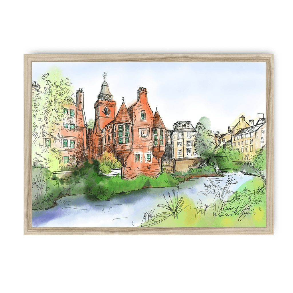 Water Of Leith & Dean Village Framed Print Essential Edinburgh A3 (297 X 420 mm) / Natural / No Mount (All Art) Framed Print