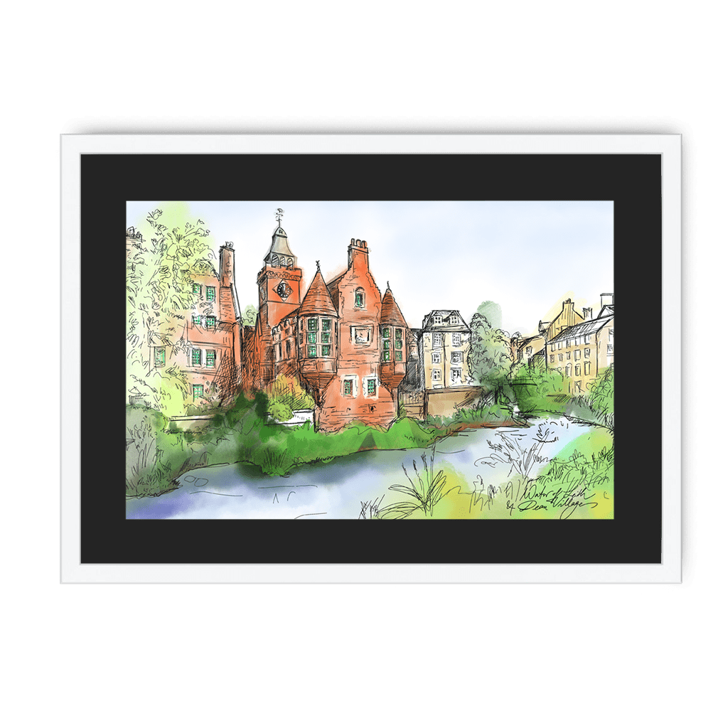 Water Of Leith & Dean Village Framed Print Essential Edinburgh A3 (297 X 420 mm) / White / Black Mount Framed Print