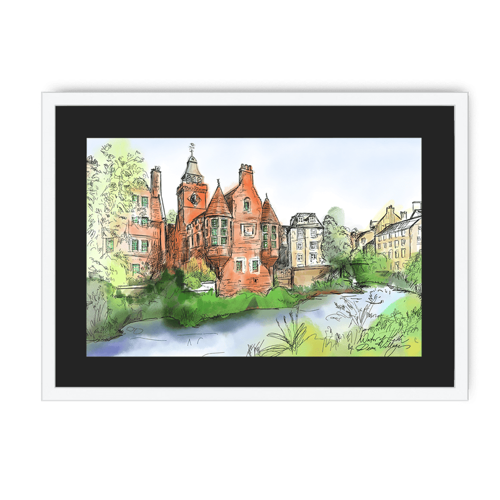 Water Of Leith & Dean Village Framed Print Essential Edinburgh A3 (297 X 420 mm) / White / Black Mount Framed Print