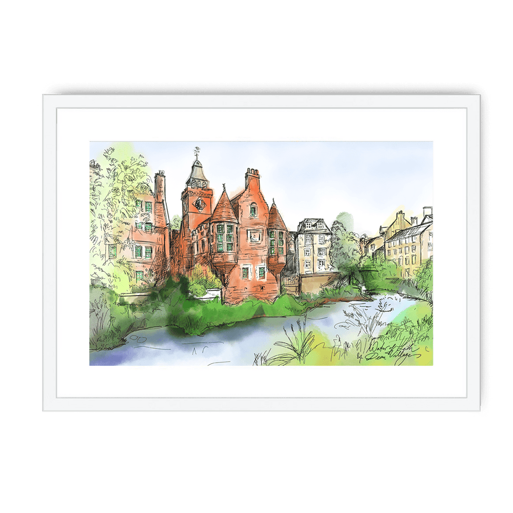 Water Of Leith & Dean Village Framed Print Essential Edinburgh A3 (297 X 420 mm) / White / White Mount Framed Print