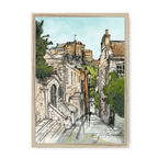 The Castle Viewed From The Vennel Framed Print Essential Edinburgh A3 (297 X 420 mm) / Natural / No Mount (All Art) Framed Print