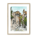 The Castle Viewed From The Vennel Framed Print Essential Edinburgh A3 (297 X 420 mm) / Natural / White Mount Framed Print