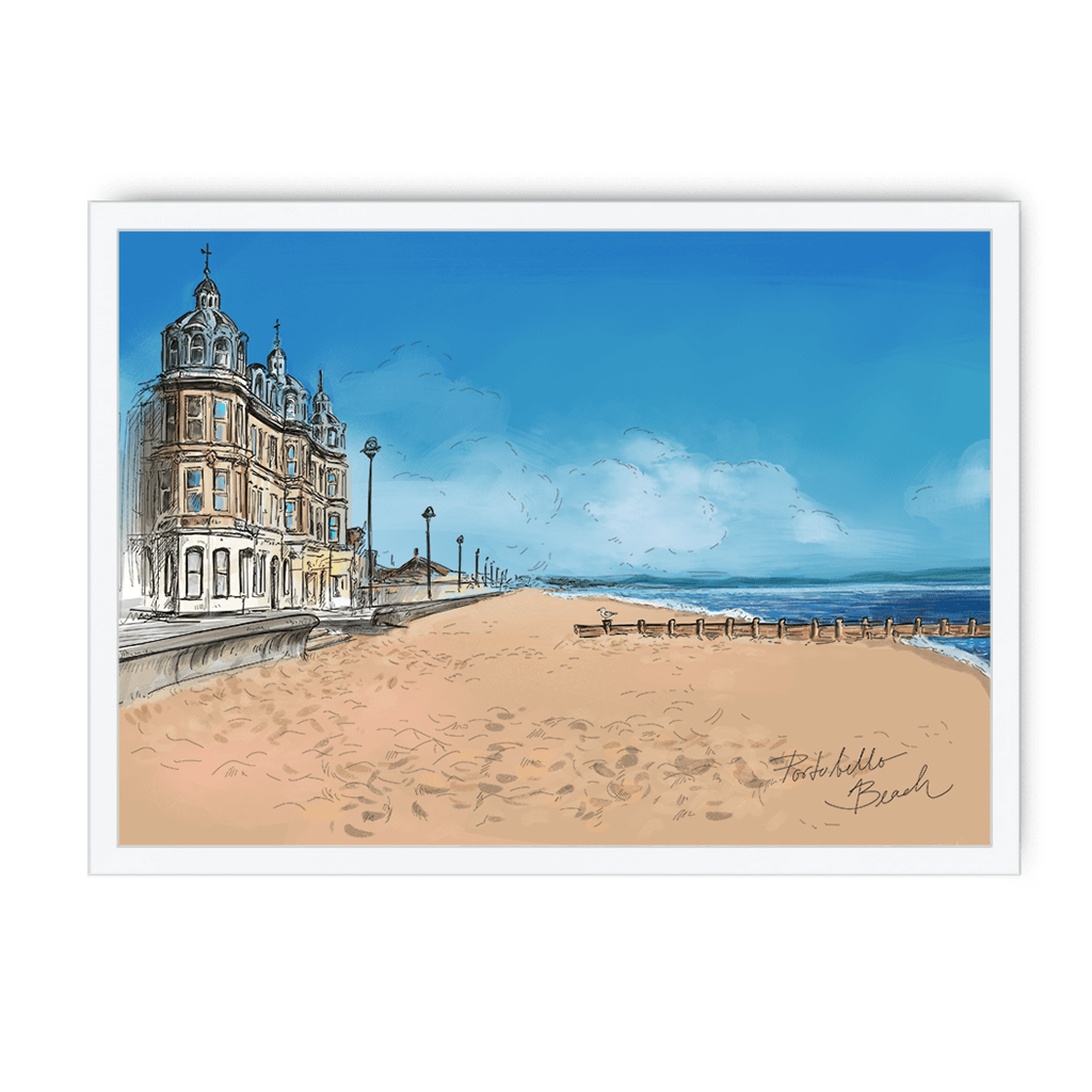 Portobello Beach Framed Print Essential Edinburgh A3 (297 X 420 mm) / White / No Mount (All Art) Framed Print