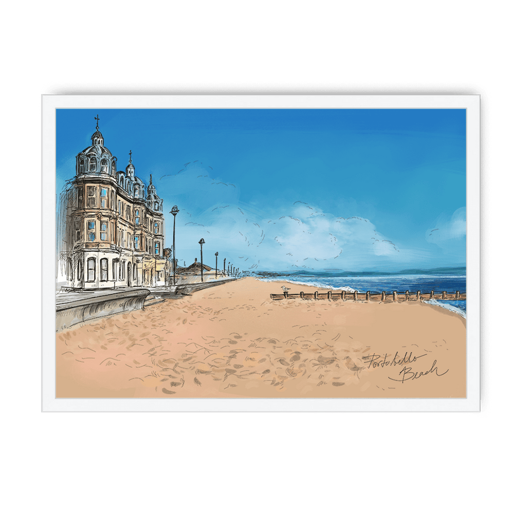 Portobello Beach Framed Print Essential Edinburgh A3 (297 X 420 mm) / White / No Mount (All Art) Framed Print