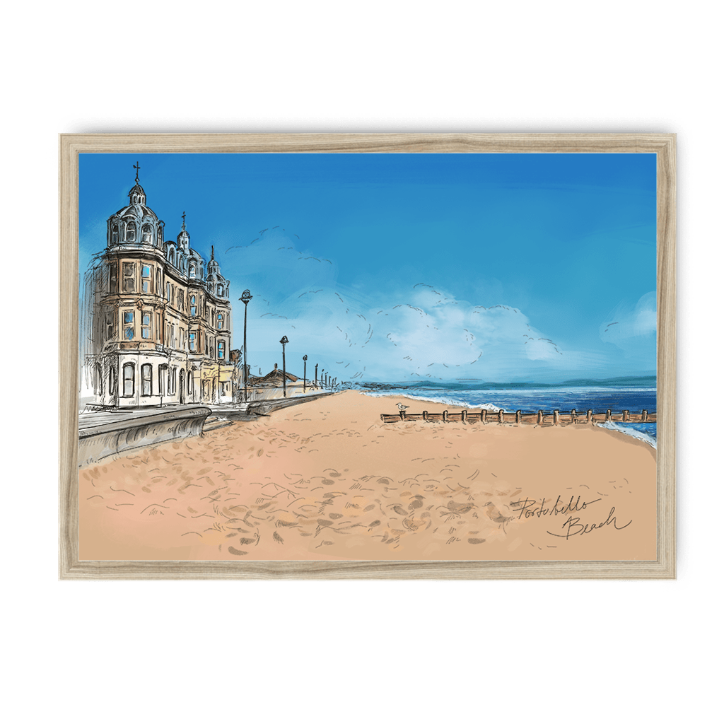 Portobello Beach Framed Print Essential Edinburgh A3 (297 X 420 mm) / Natural / No Mount (All Art) Framed Print