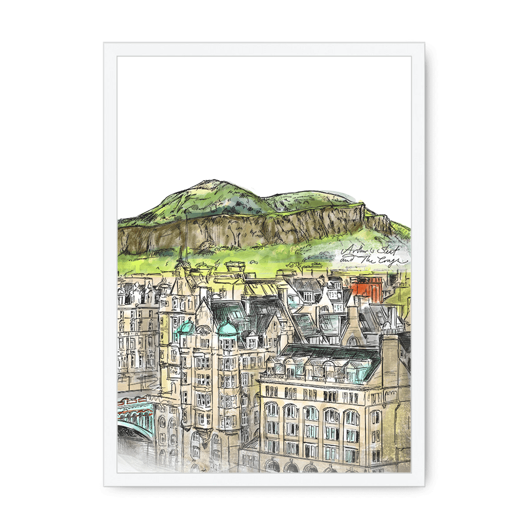 Arthurs Seat & The Crags Framed Print Essential Edinburgh A3 (297 X 420 mm) / White / No Mount (All Art) Framed Print
