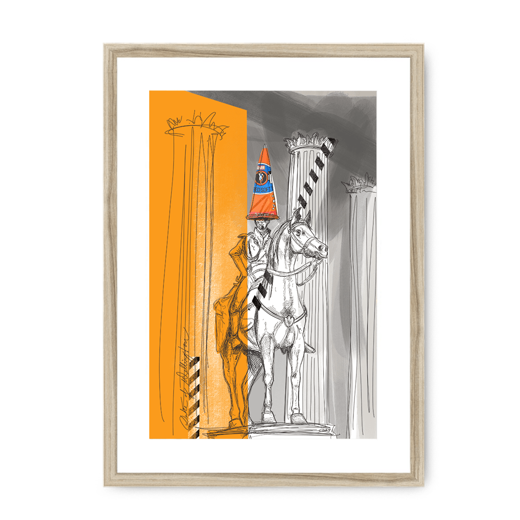 Duke Of Wellington Framed Print Glasgow Kisses A3 (297 X 420 mm) / Natural / White Mount Framed Print