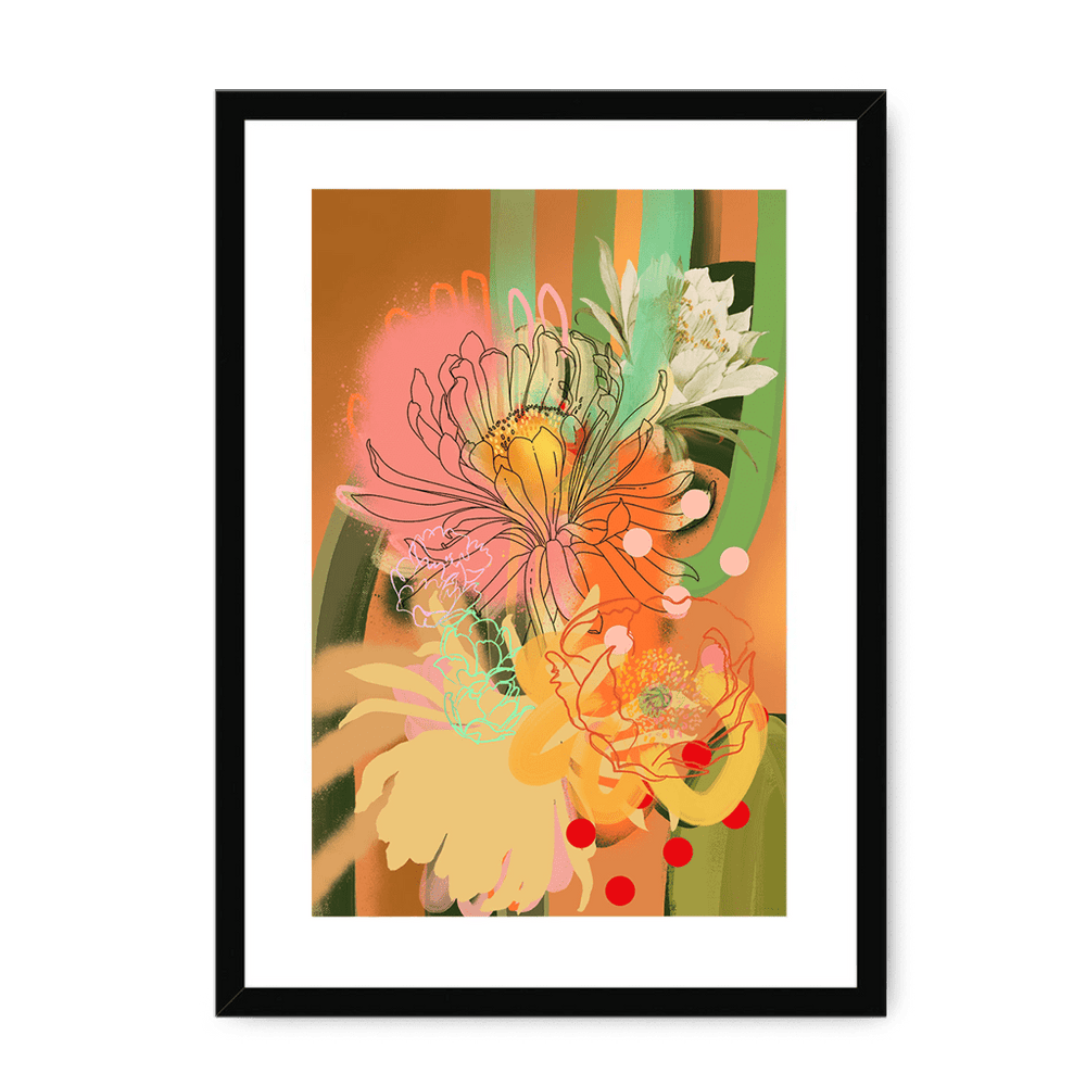 Chromatose Botanica - Cacti Framed Print Chromatose A3 (297 X 420 mm) / Black / White Mount Framed Print