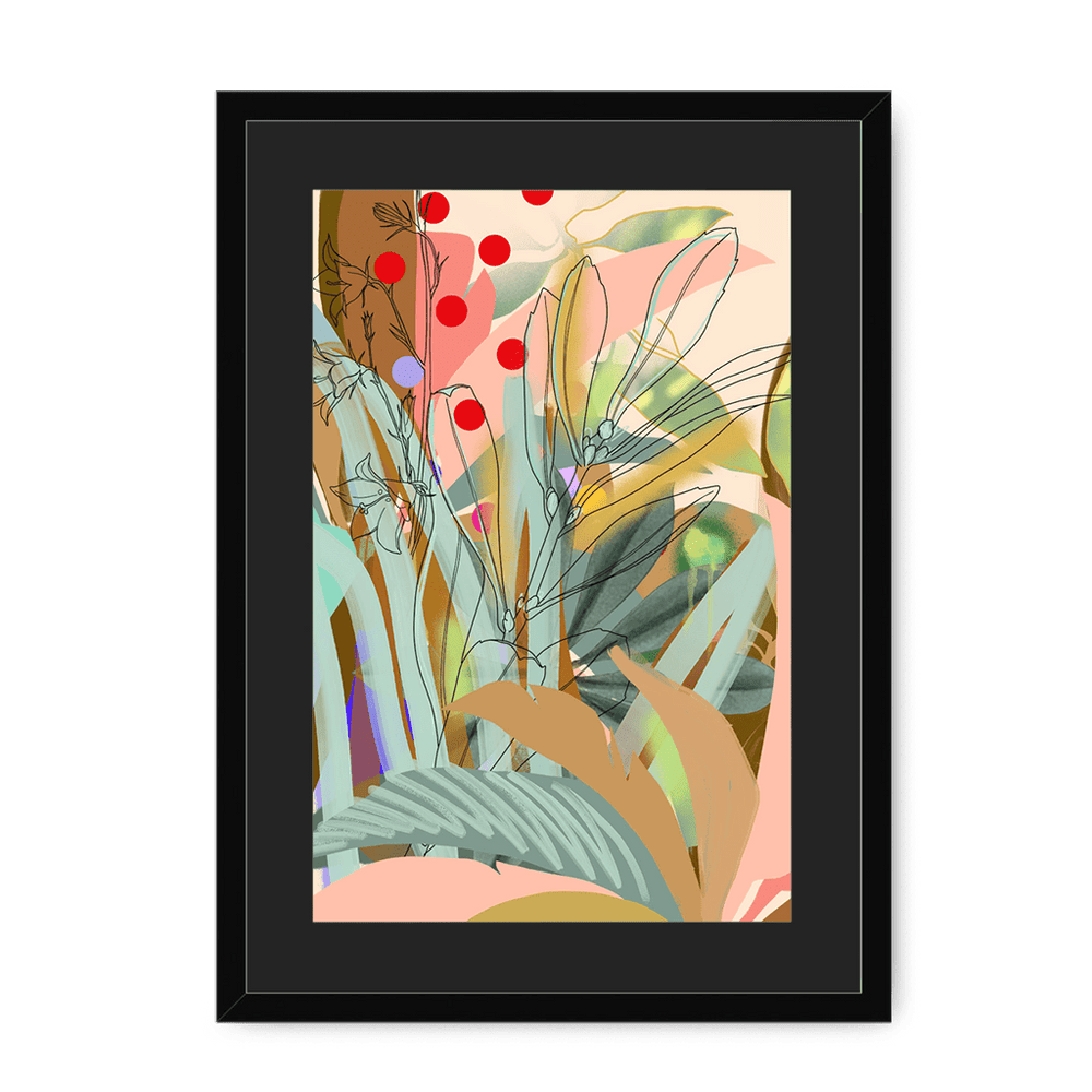 Chromatose Botanica - Bells & Bog Framed Print Chromatose A3 (297 X 420 mm) / Black / Black Mount Framed Print