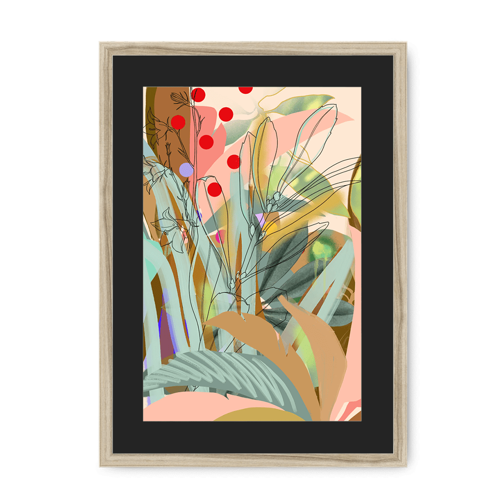 Chromatose Botanica - Bells & Bog Framed Print Chromatose A3 (297 X 420 mm) / Natural / Black Mount Framed Print