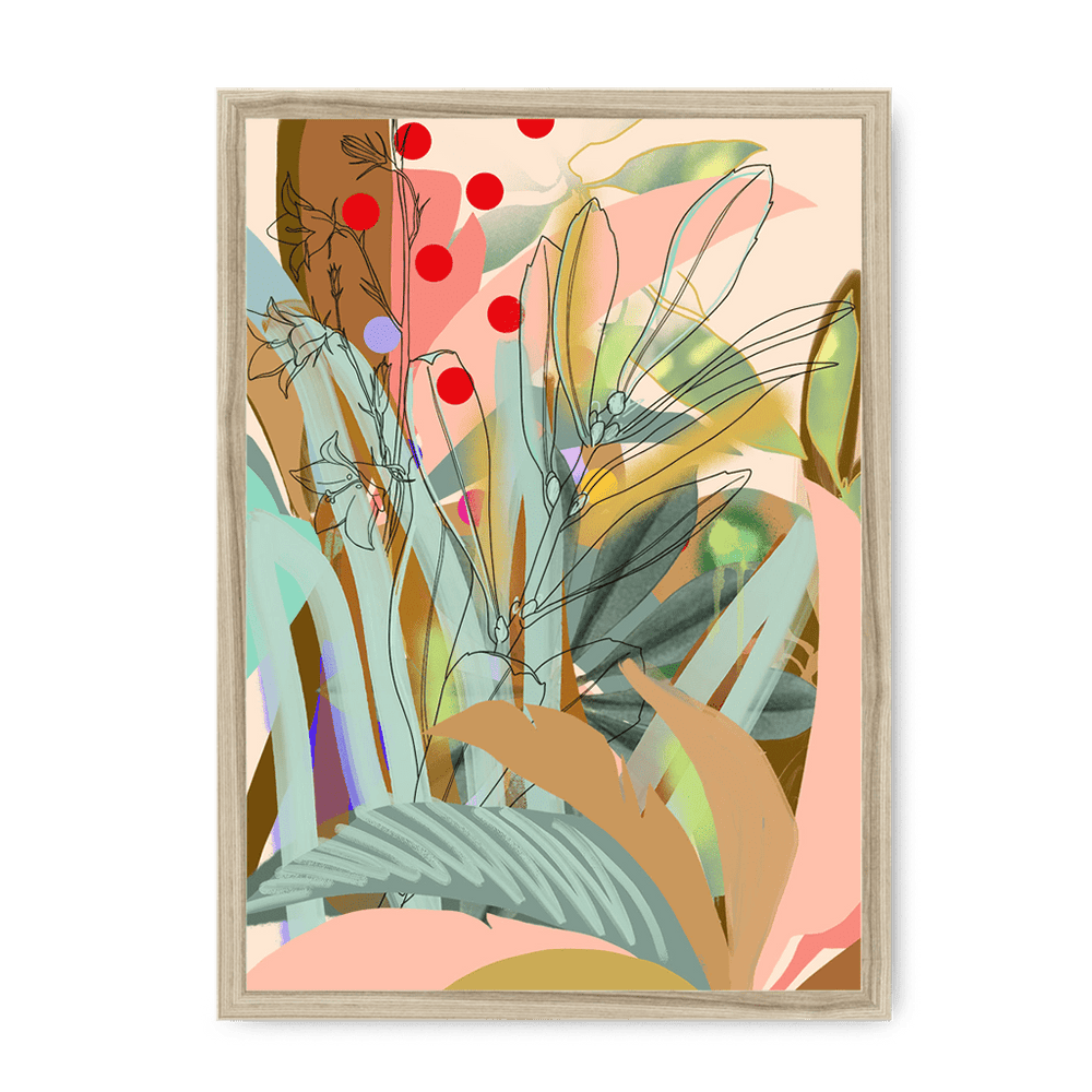 Chromatose Botanica - Bells & Bog Framed Print Chromatose A3 (297 X 420 mm) / Natural / No Mount (All Art) Framed Print