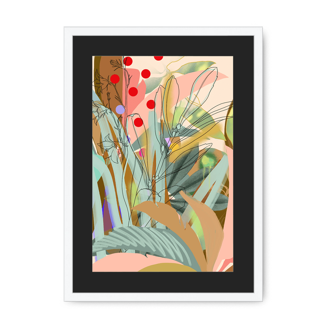 Chromatose Botanica - Bells & Bog Framed Print Chromatose A3 (297 X 420 mm) / White / Black Mount Framed Print