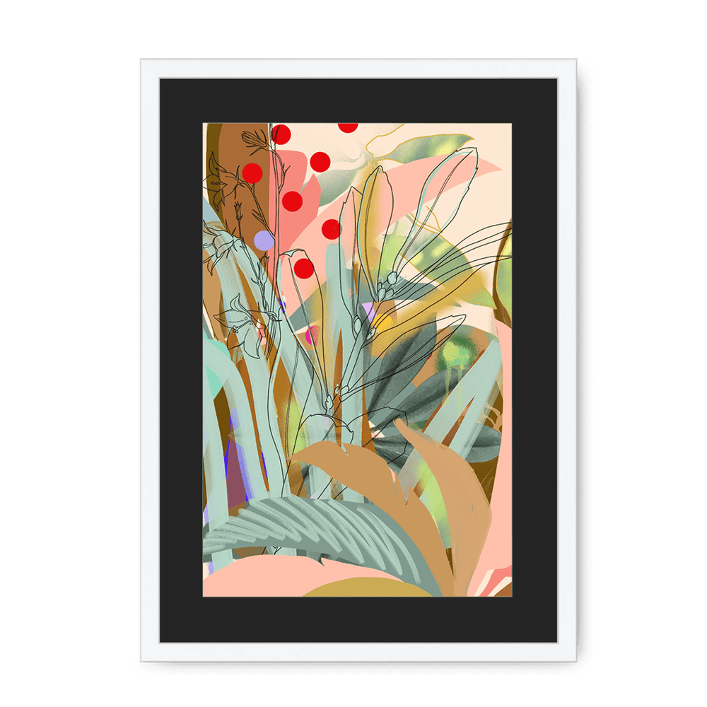 Chromatose Botanica - Bells & Bog Framed Print Chromatose A3 (297 X 420 mm) / White / Black Mount Framed Print