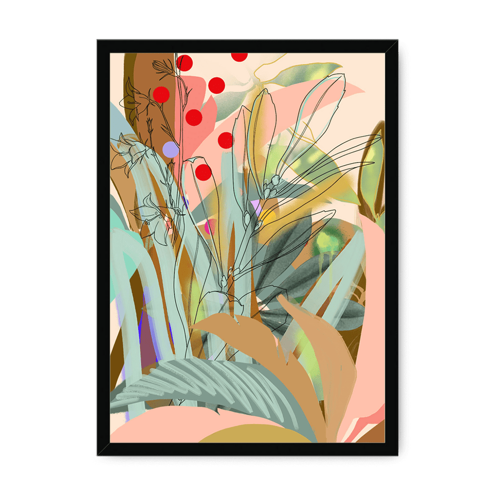 Chromatose Botanica - Bells & Bog Framed Print Chromatose A3 (297 X 420 mm) / Black / No Mount (All Art) Framed Print