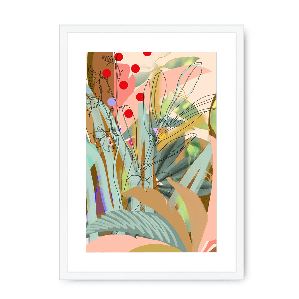 Chromatose Botanica - Bells & Bog Framed Print Chromatose A3 (297 X 420 mm) / White / White Mount Framed Print