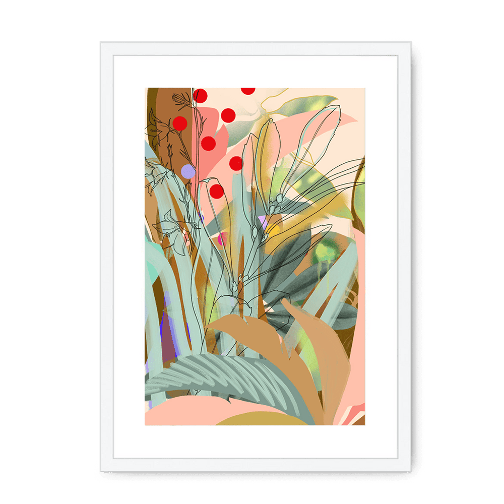 Chromatose Botanica - Bells & Bog Framed Print Chromatose A3 (297 X 420 mm) / White / White Mount Framed Print