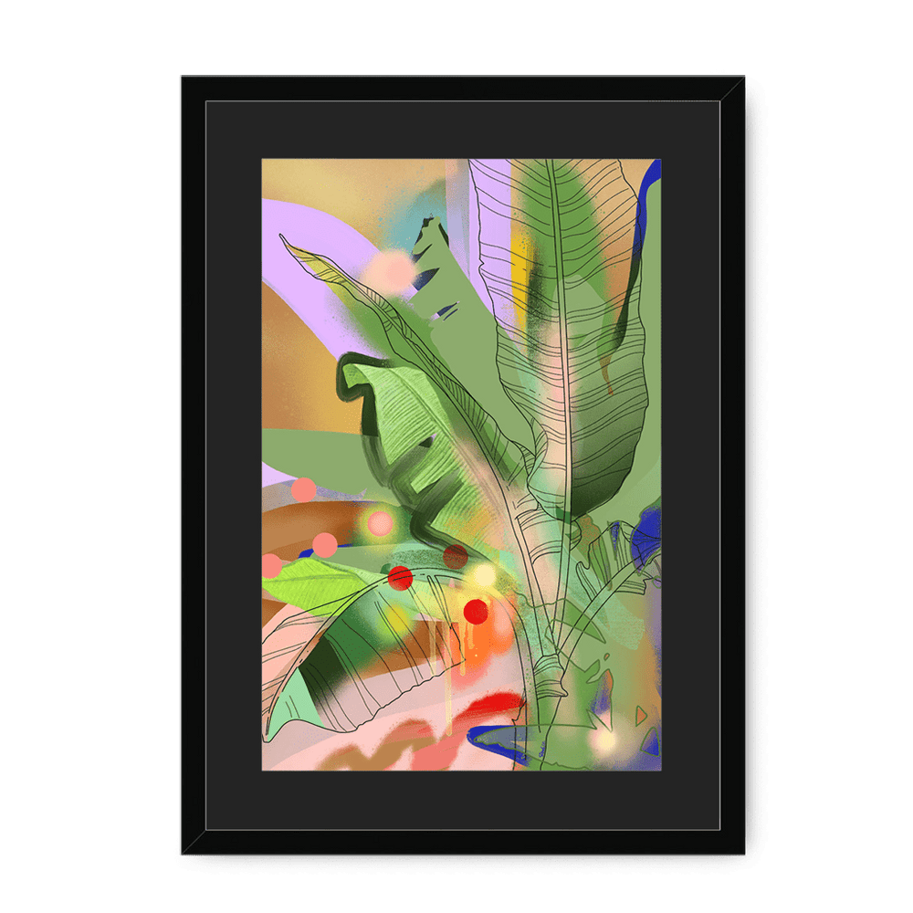 Chromatose Botanica - Banani-Banana Framed Print Chromatose A3 (297 X 420 mm) / Black / Black Mount Framed Print