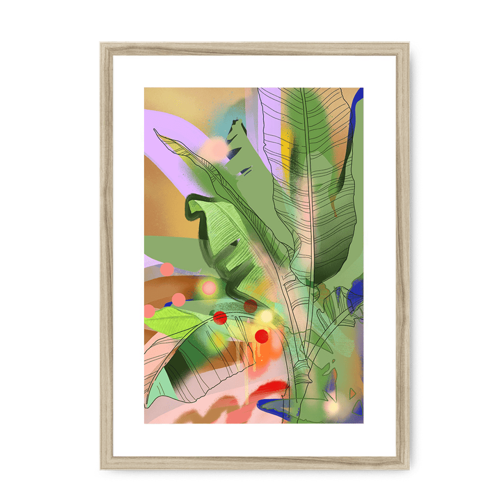 Chromatose Botanica - Banani-Banana Framed Print Chromatose A3 (297 X 420 mm) / Natural / White Mount Framed Print