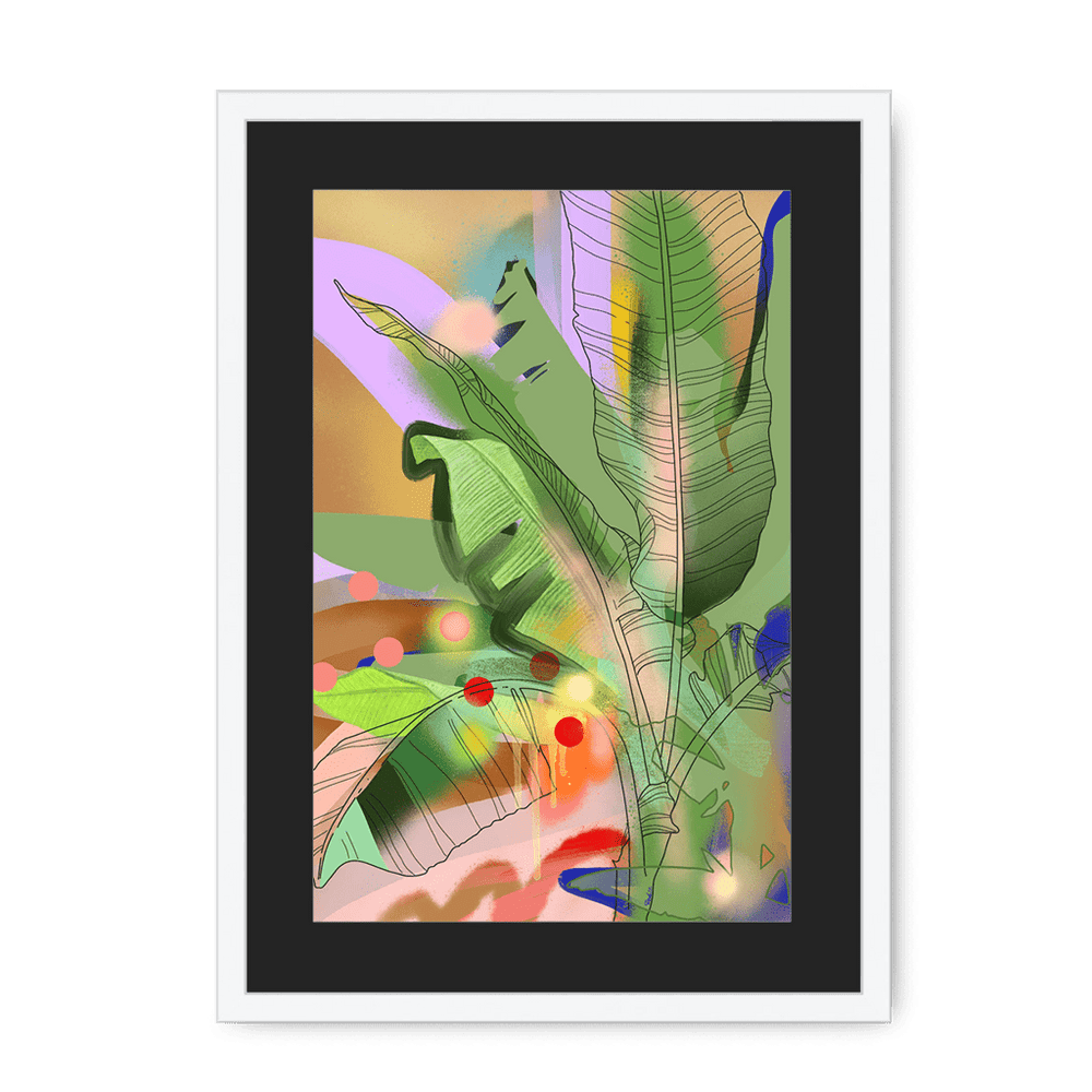 Chromatose Botanica - Banani-Banana Framed Print Chromatose A3 (297 X 420 mm) / White / Black Mount Framed Print