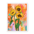 Chromatose Botanica - Sunflowers Framed Print Chromatose A3 (297 X 420 mm) / White / No Mount (All Art) Framed Print