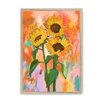 Chromatose Botanica - Sunflowers Framed Print Chromatose A3 (297 X 420 mm) / Natural / No Mount (All Art) Framed Print
