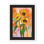 Chromatose Botanica - Sunflowers Framed Print Chromatose A3 (297 X 420 mm) / White / Black Mount Framed Print