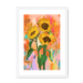 Chromatose Botanica - Sunflowers Framed Print Chromatose A3 (297 X 420 mm) / White / White Mount Framed Print