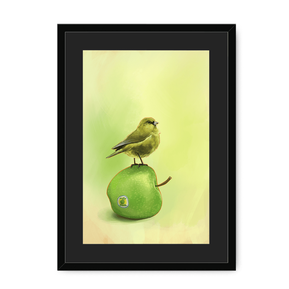 Apple Akekee Framed Print Sticky Beaks A3 (297 X 420 mm) / Black / Black Mount Framed Print