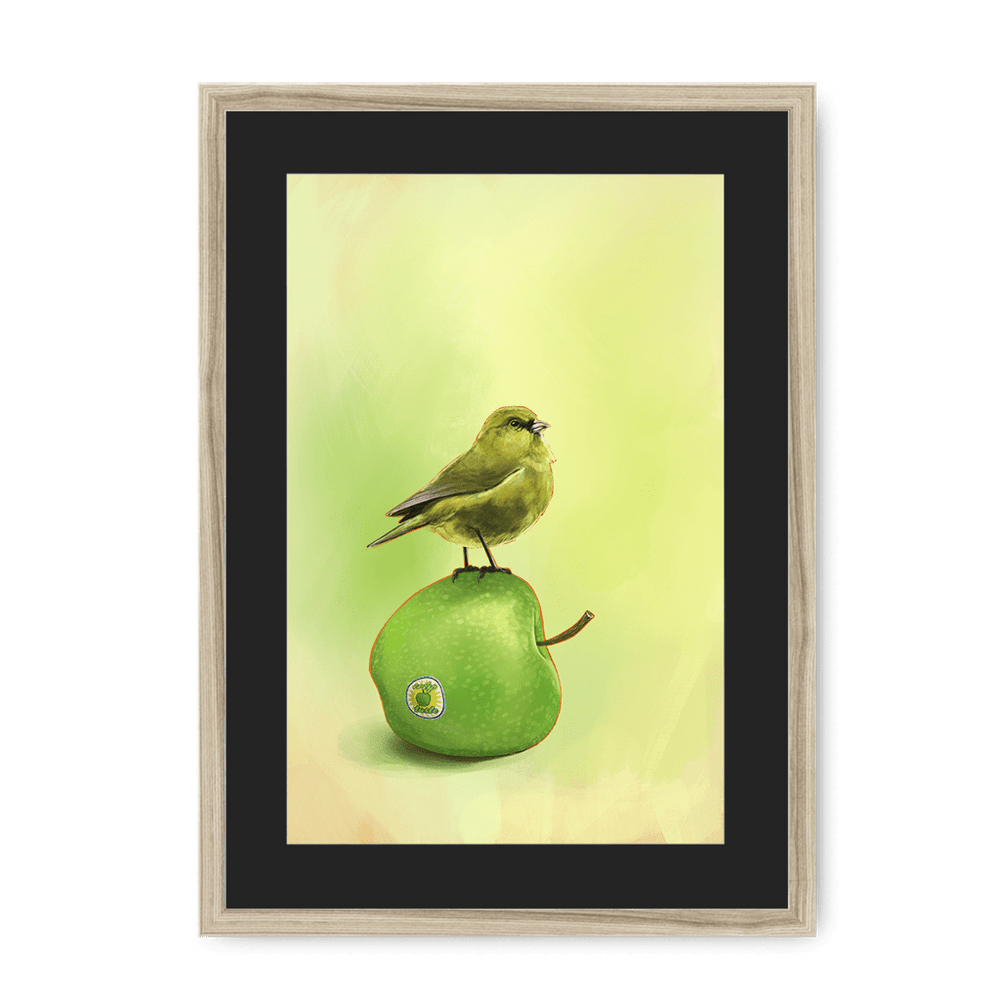 Apple Akekee Framed Print Sticky Beaks A3 (297 X 420 mm) / Natural / Black Mount Framed Print