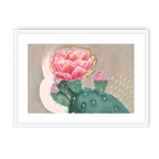 Prickly In Pink Framed Print Heat Flares A3 (297 X 420 mm) / White / White Mount Framed Print
