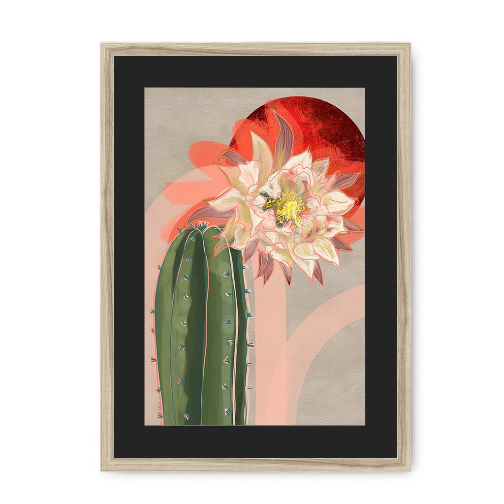 Bloodmoon Bloom Framed Print Heat Flares A3 (297 X 420 mm) / Natural / Black Mount Framed Print