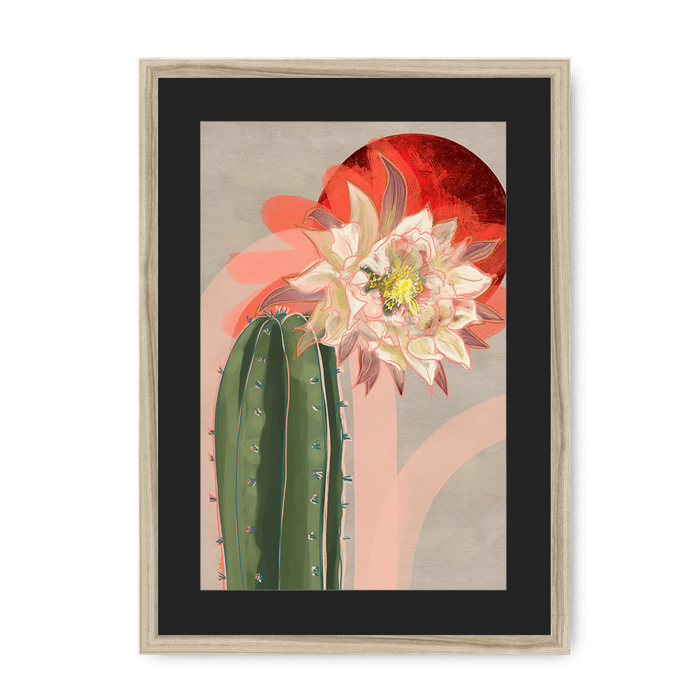 Bloodmoon Bloom Framed Print Heat Flares A3 (297 X 420 mm) / Natural / Black Mount Framed Print