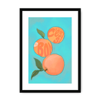 Pêches Giclée Framed Print Intercontinental Fruitery A3 (297 X 420 mm) / Black / White Mount Framed Print