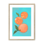 Pêches Giclée Framed Print Intercontinental Fruitery A3 (297 X 420 mm) / Natural / White Mount Framed Print