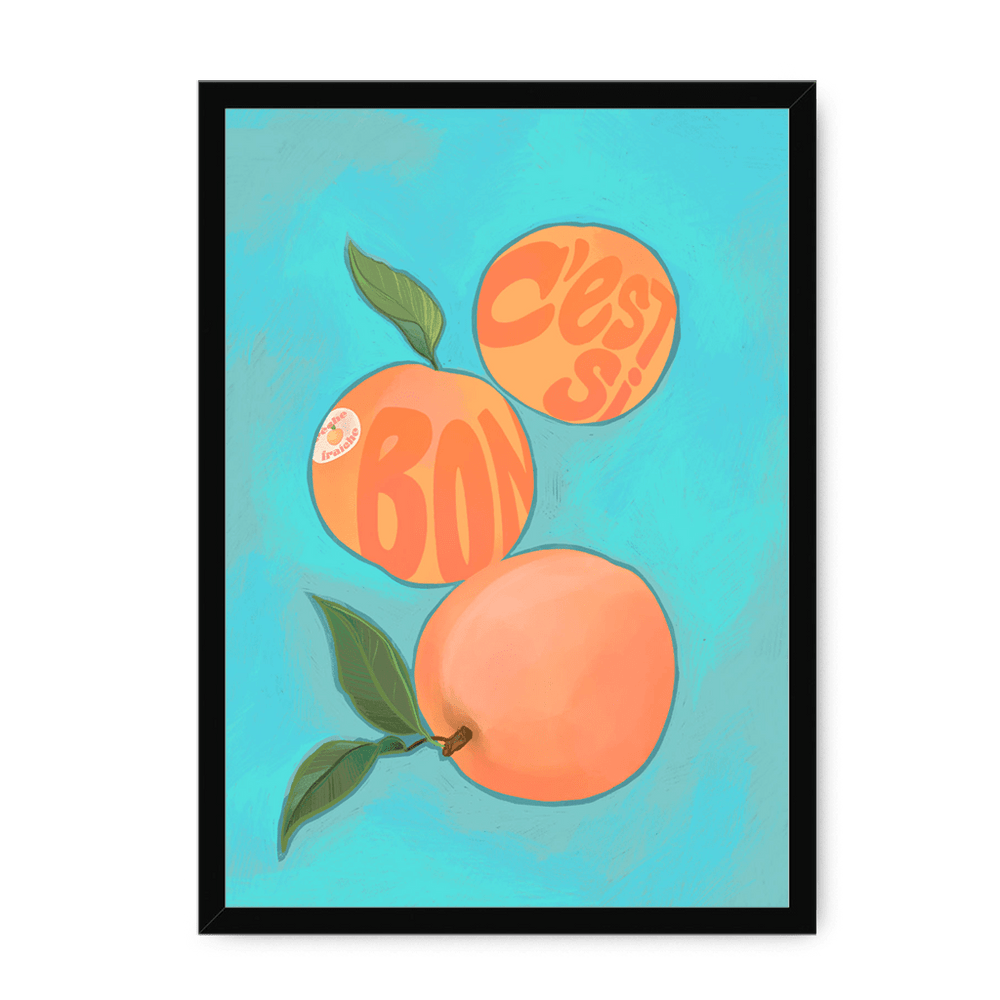 Pêches Giclée Framed Print Intercontinental Fruitery A3 (297 X 420 mm) / Black / No Mount (All Art) Framed Print